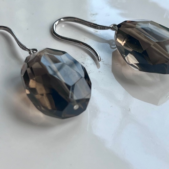 Deb Guyot Smoky Topaz and sterling silver earrings simple casual or elegant
